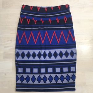LuLaRoe Pencil Skirt - Chevron pattern